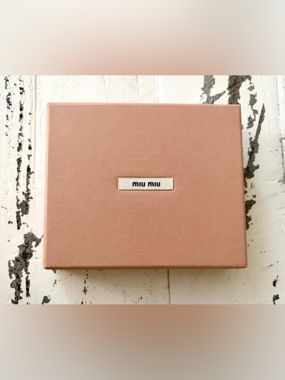Miu Miu Blush Pink Logo Empty Gift Box for Card Holder or Compact Wallet